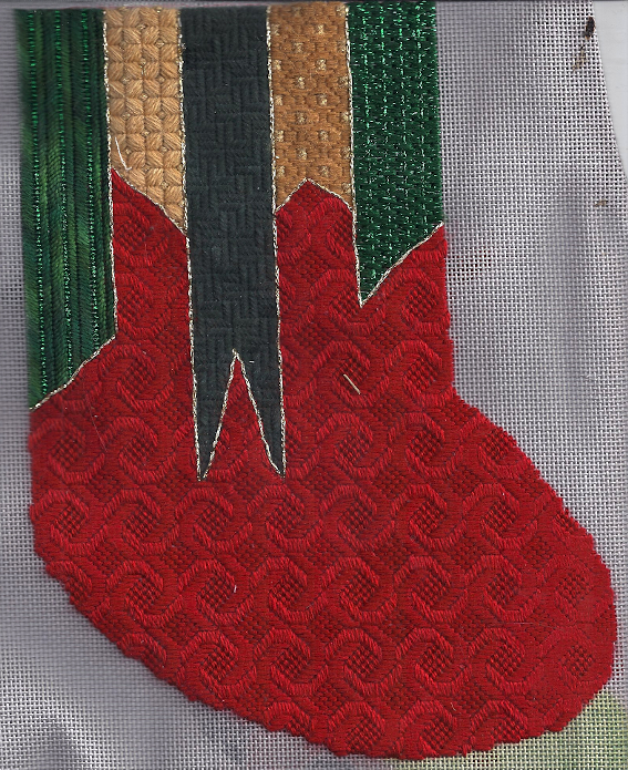 Holiday Ribbons Free Needlepoint Stocking Part 1 Nuts about