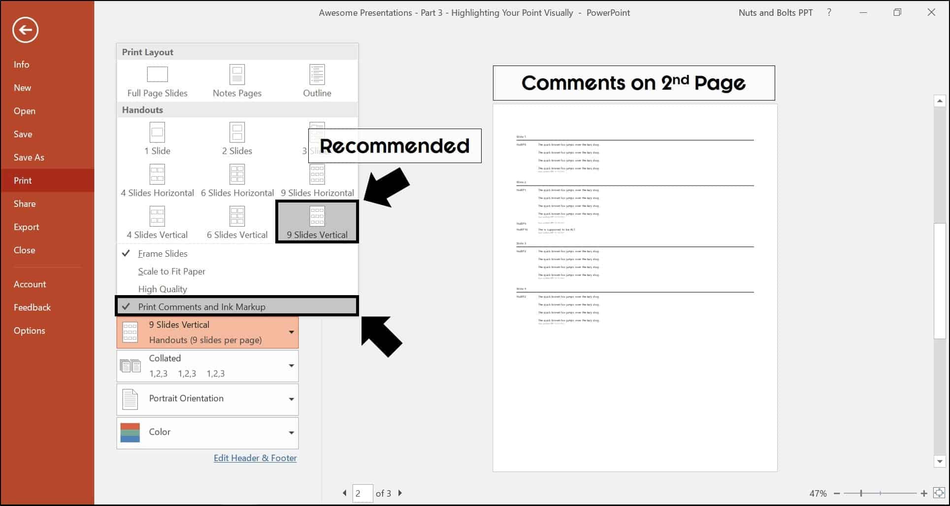 How To Print Powerpoint Slides With Notes In 60 Seconds Images