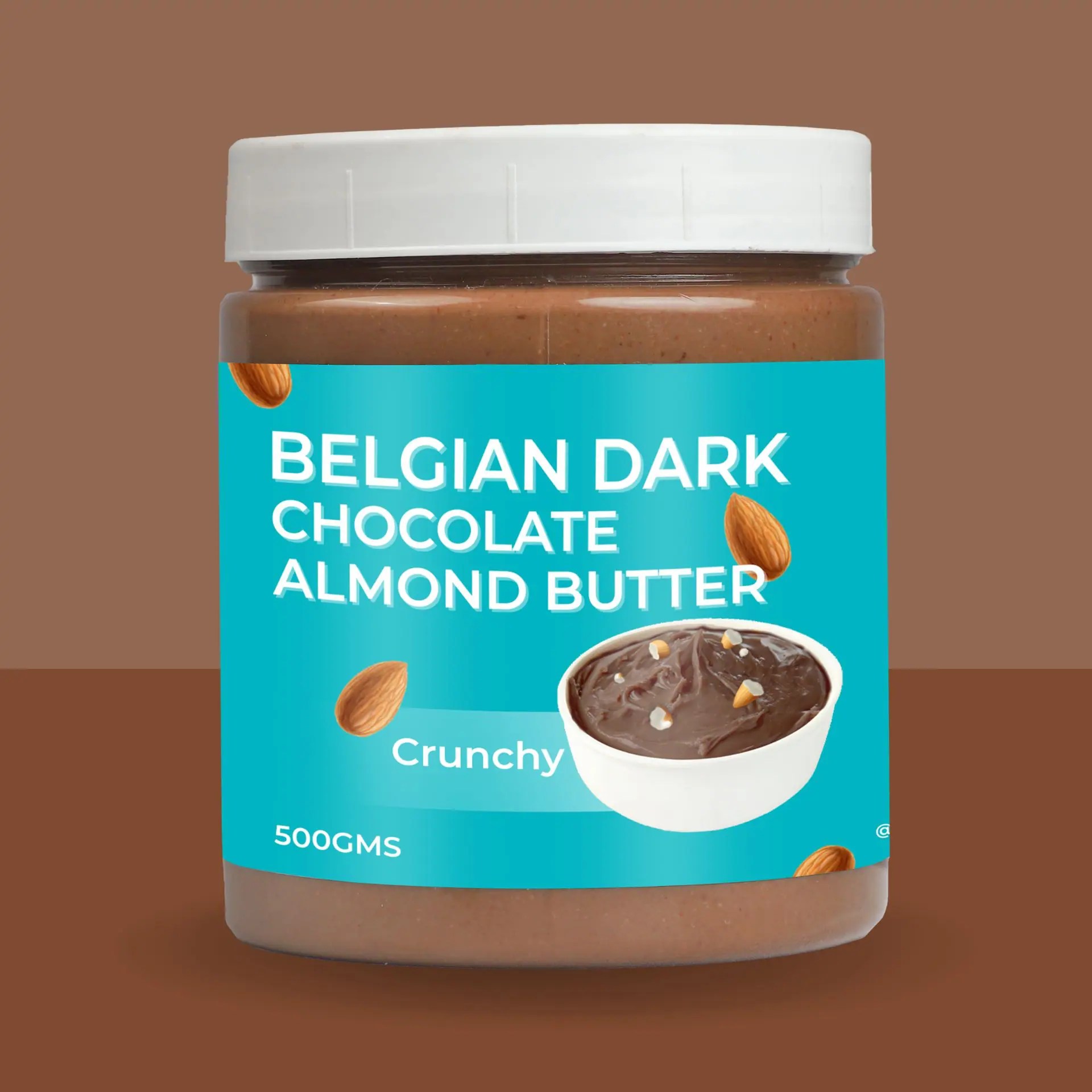 Almond Butter Crunchy Belgian Dark Chocolate 500GM Nuts and Jars
