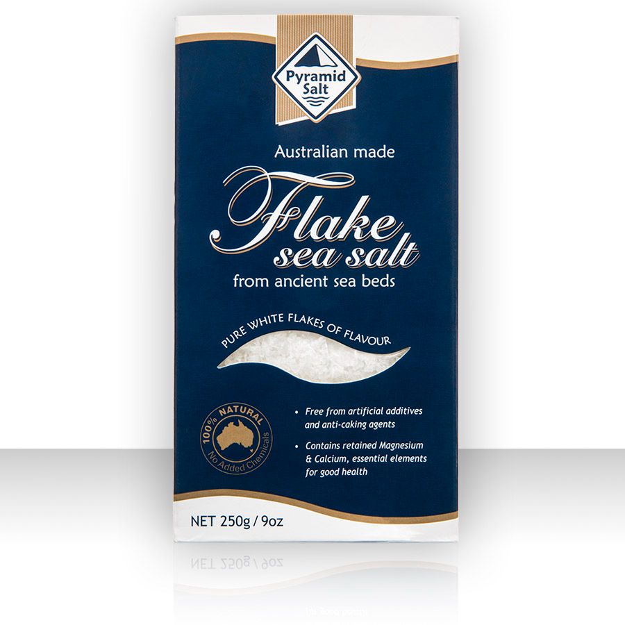 AUSTRALIAN PYRAMID SEA SALT FLAKES 250G NUTSANDSPICES