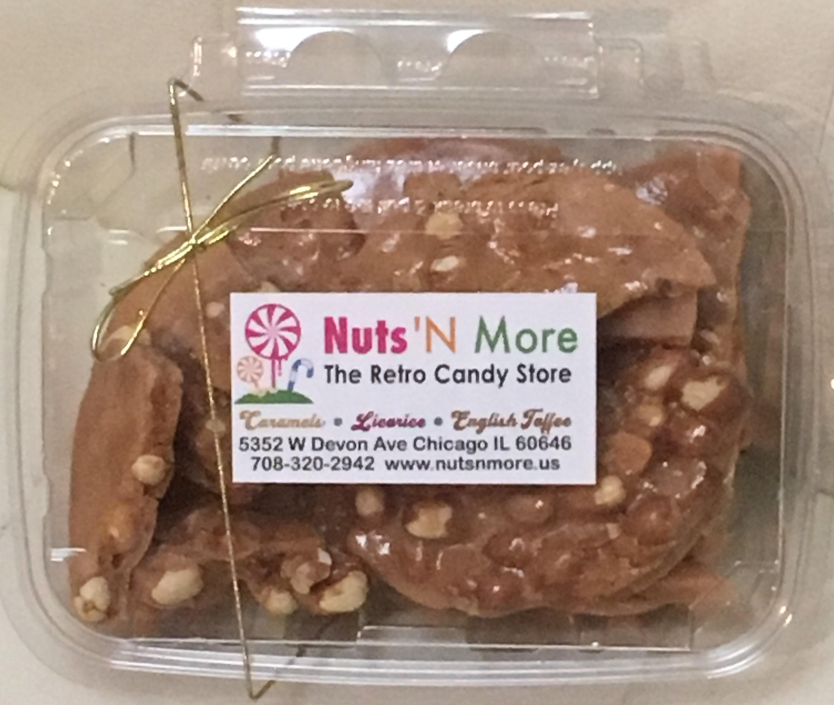 Old fashioned Gourmet Peanut Brittle by NUTS N MORE 12 OZ MADE WITH