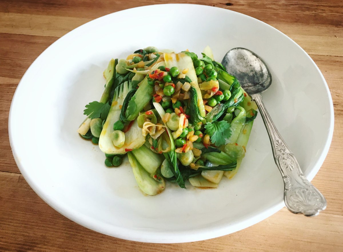 Spicy stirfried greens