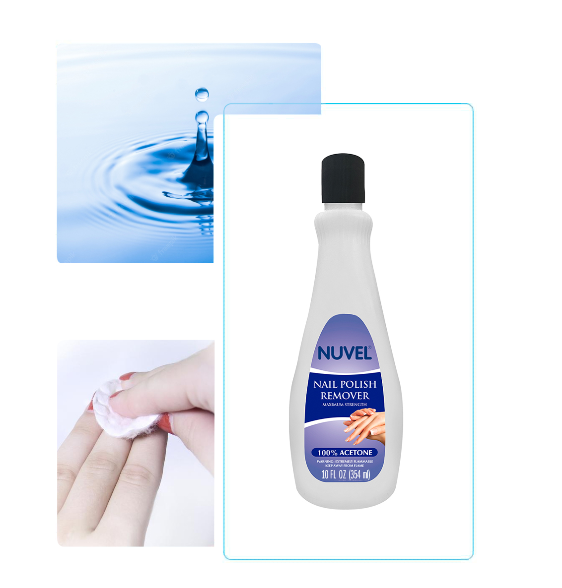 Nuvel Nail Polish Remover 100 Acetone Nuvel