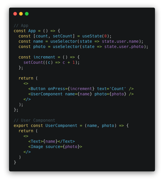 Redux Store components with useSelector & React.mem