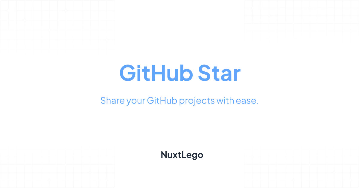 GitHub Star NuxtLego