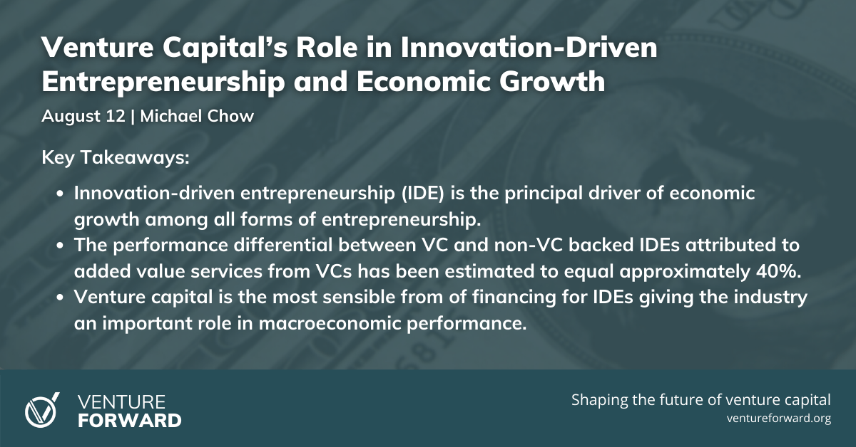 Venture Capital’s Role in InnovationDriven Entrepreneurship and