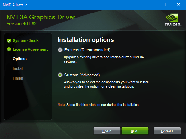 NVIDIA app driver installation failed. How do I manually clean 