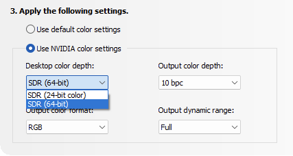Deep Color Depth on Windows 11 Desktops | NVIDIA