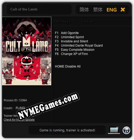 Cult of the Lamb: Cheats, Trainer +6 FLiNG » NVMEGAMES.COM