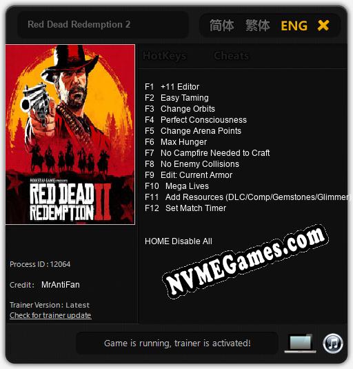 Red Dead Redemption 2 Trainer +12 v1.1 »