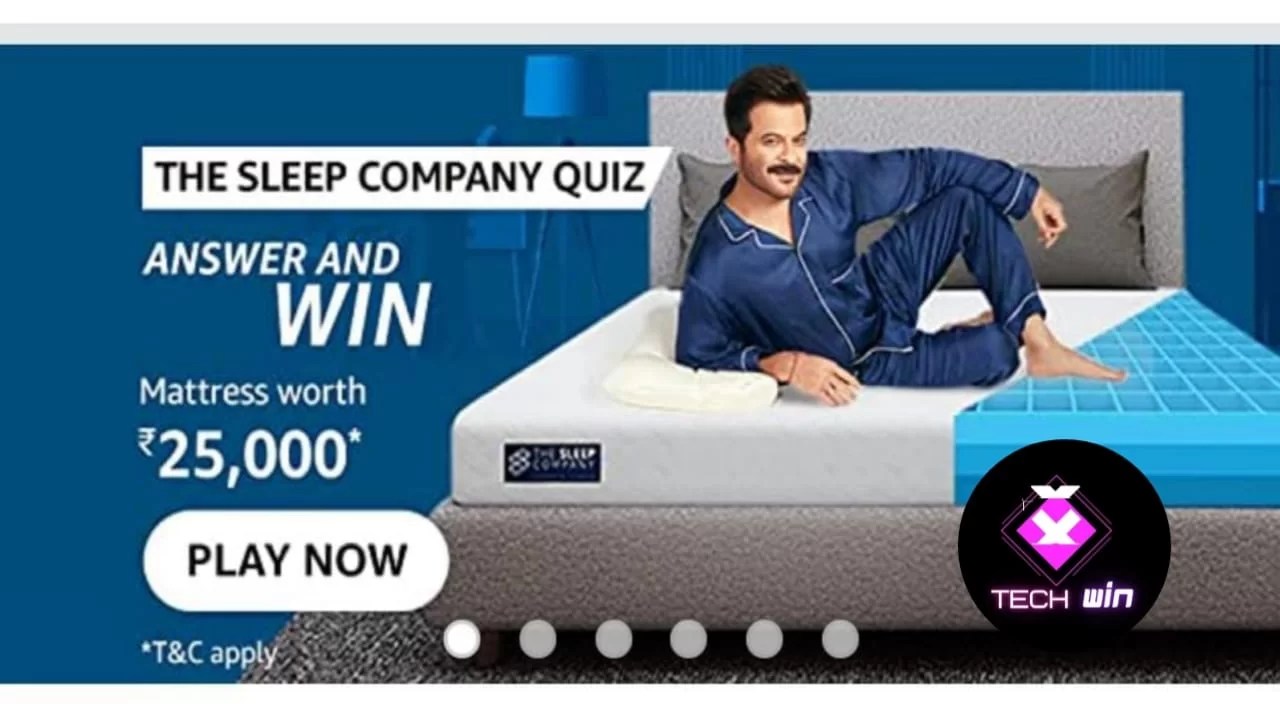 Amazon The Sleep Company Quiz Answers Win Mattress worth Rs.25000