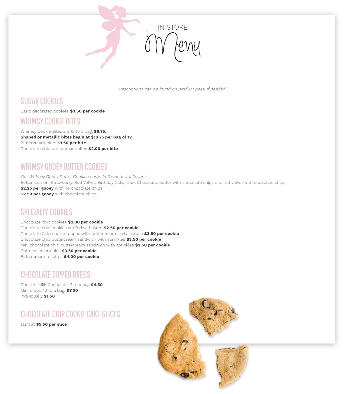 Whimsy Cookie Company Menu and Reviews NWA Food