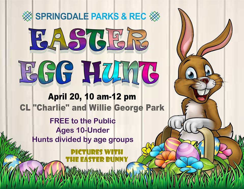 Springdale Parks & Rec easter egg hunt