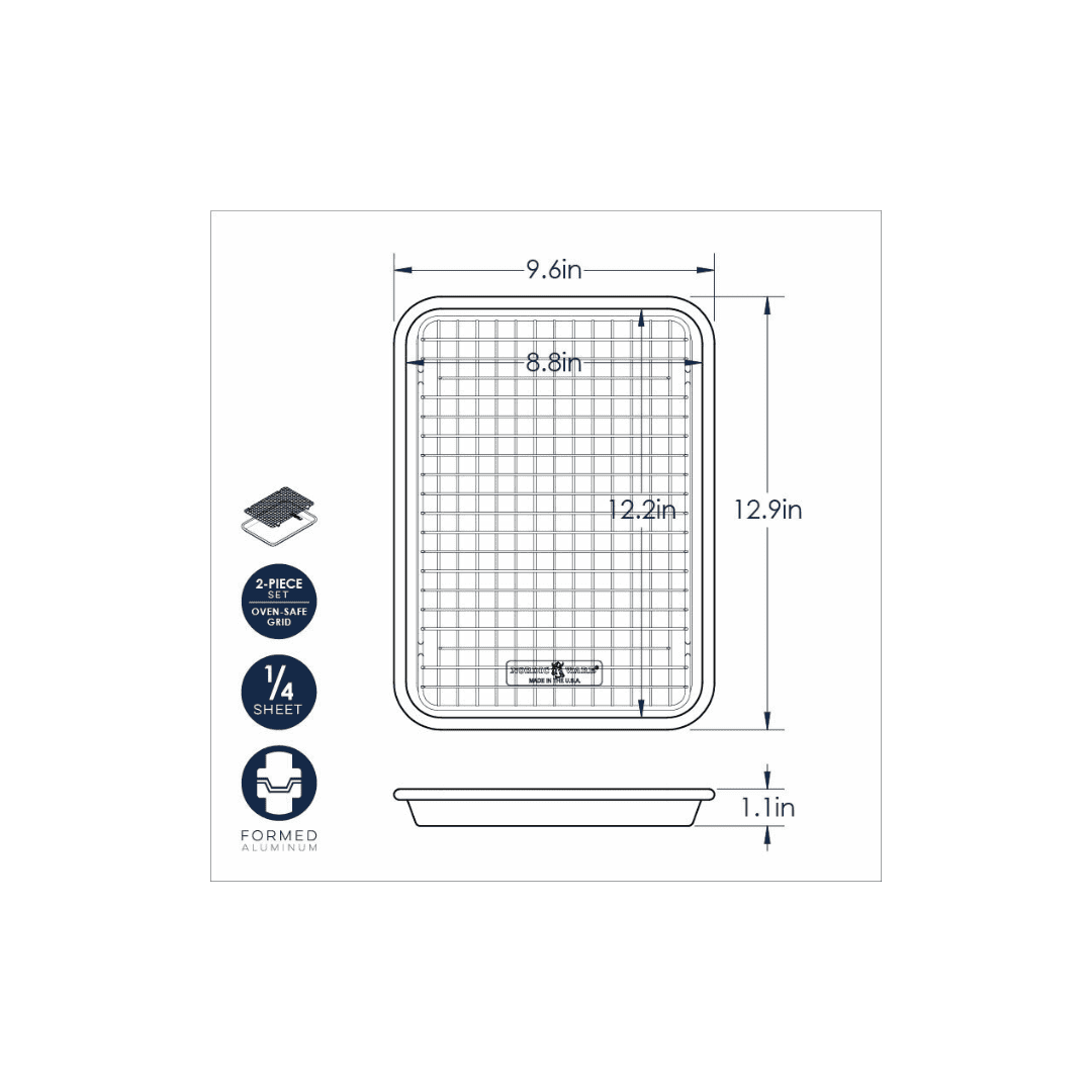 Nordic Ware Naturals® Quarter Sheet with OvenSafe Nonstick Grid