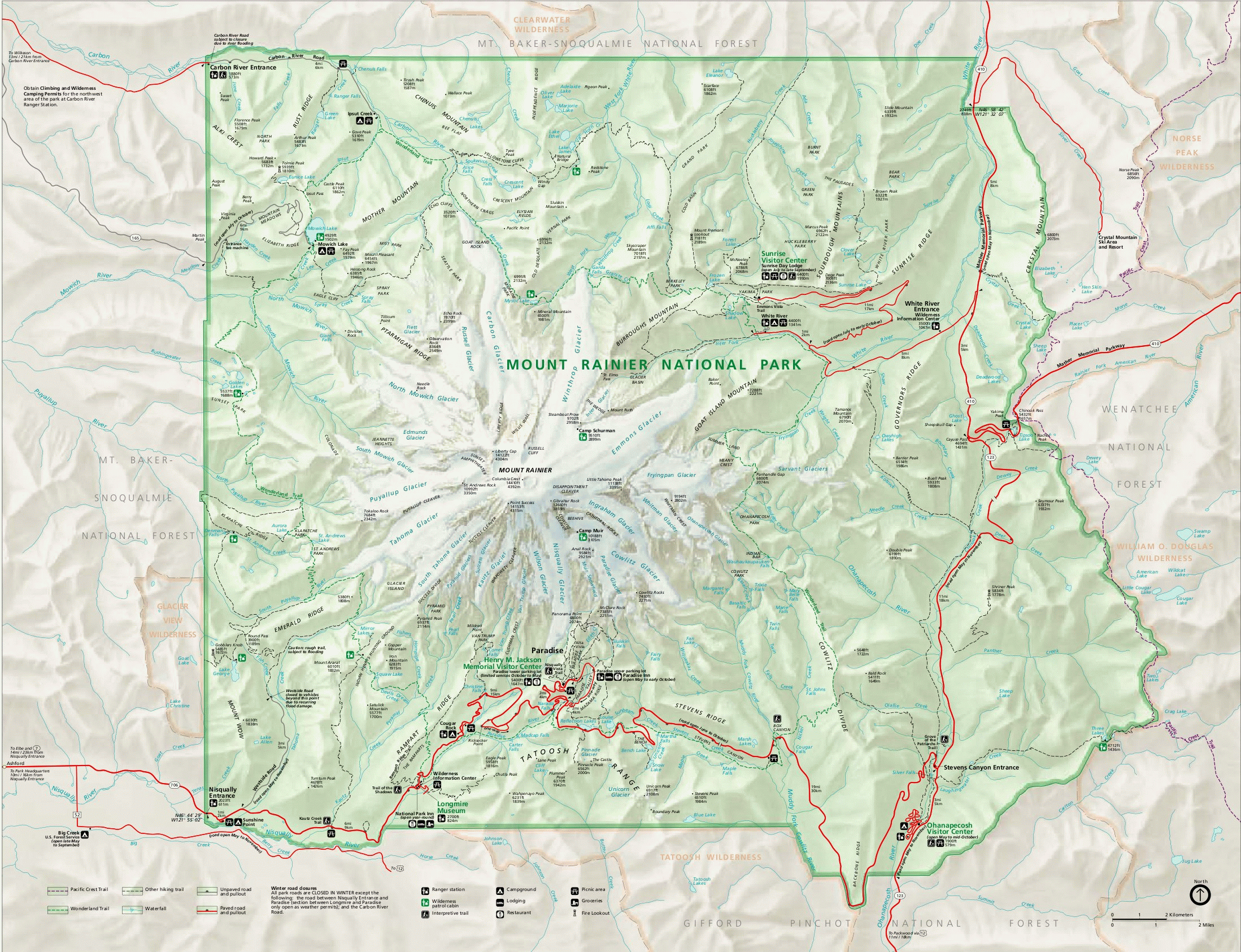 Mount Rainier Maps NPMaps.com just free maps,.
