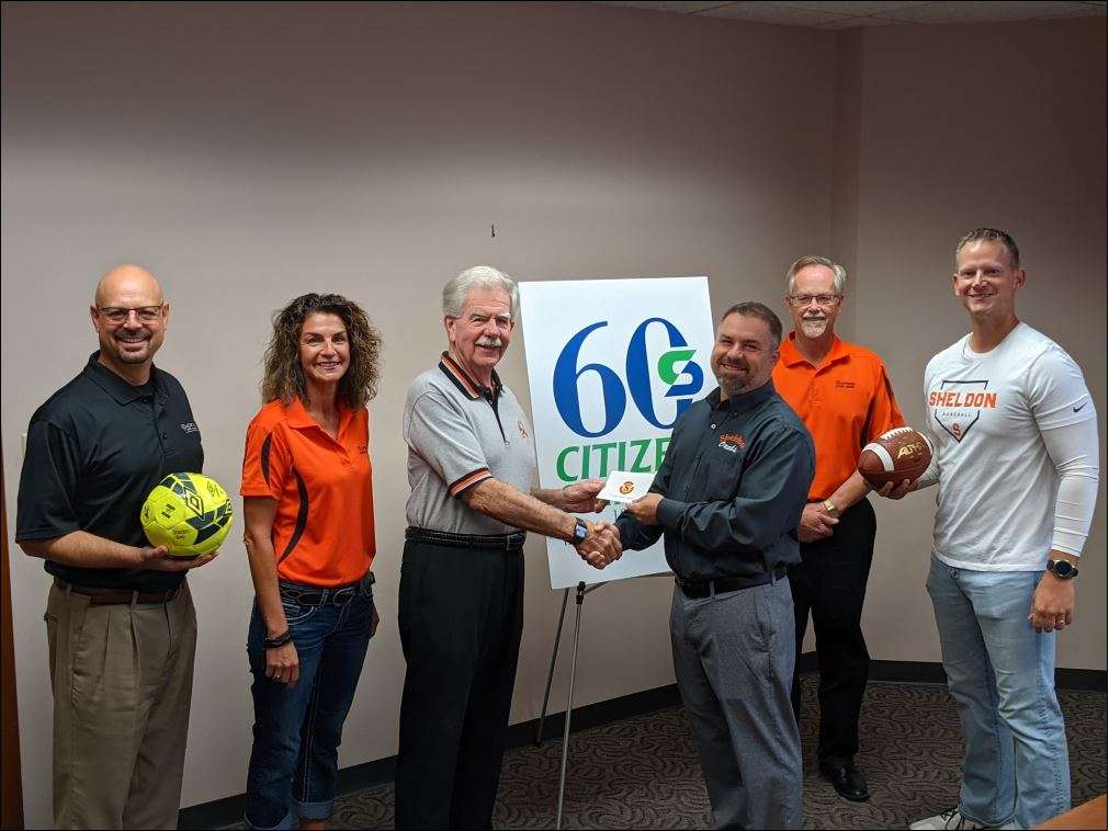 Citizens State Bank Makes Donation to Sheldon Turf Project Northwest