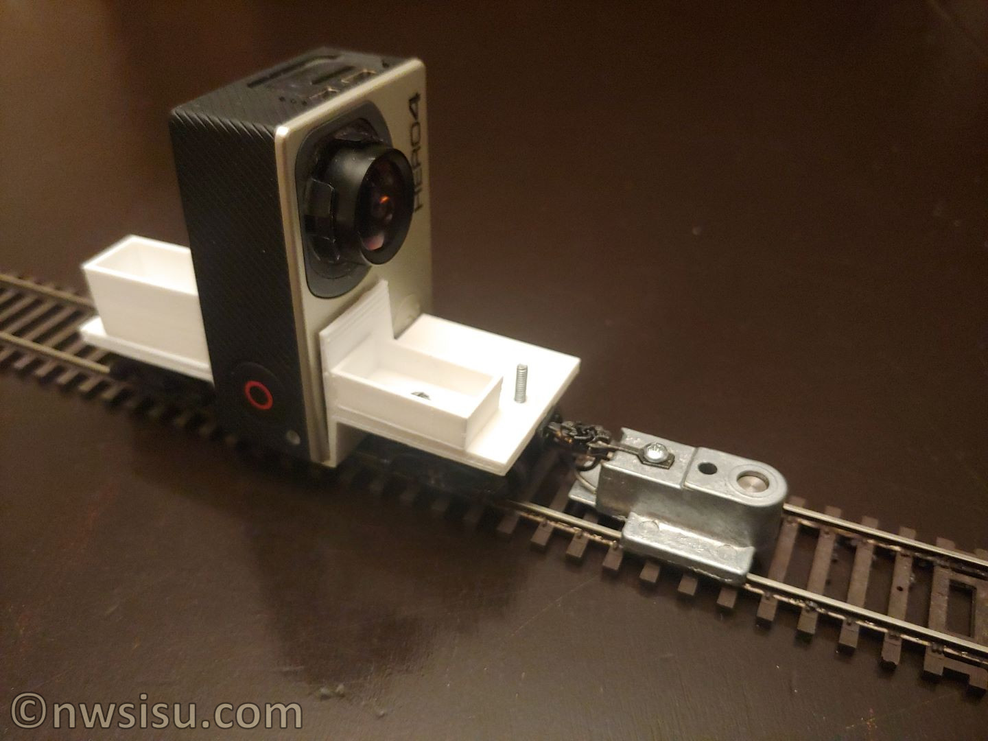 3Dprinted HO Model Train Camera Car Northwest Sisu