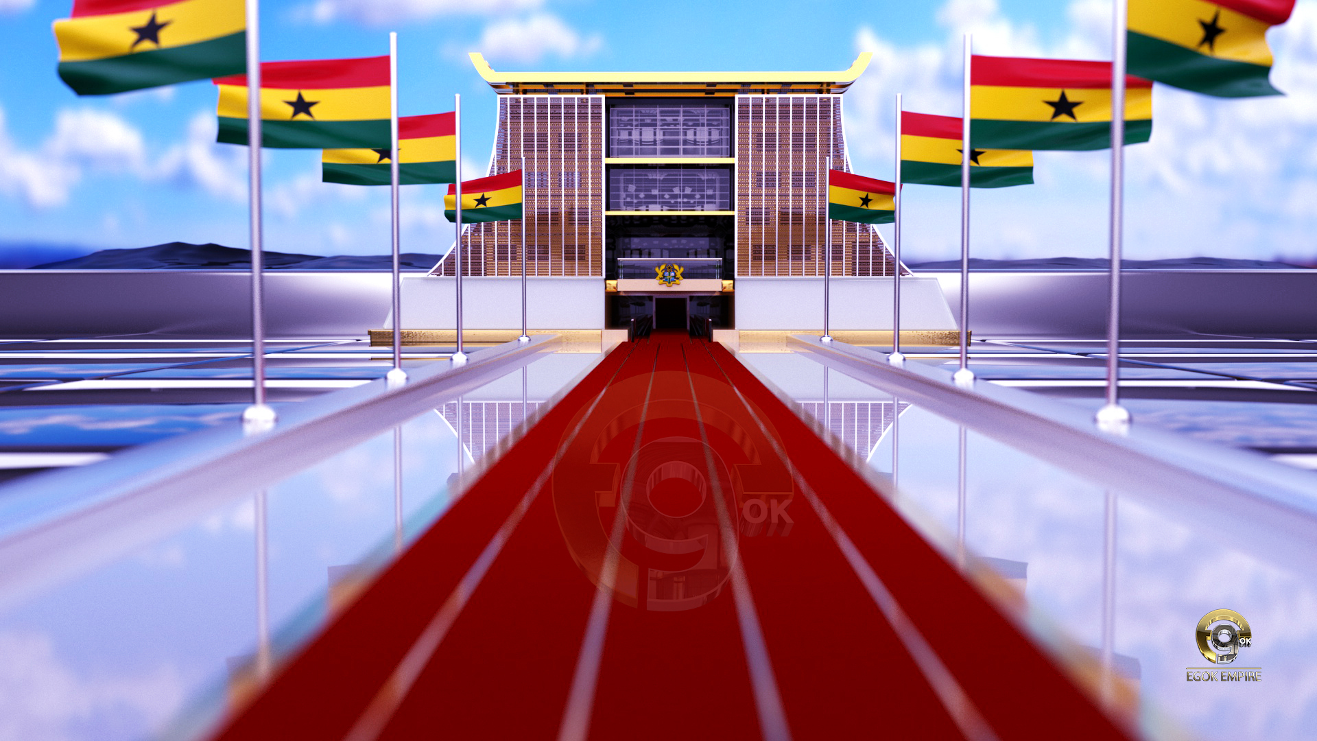 CGMEETUP JUBILEE HOUSE 3D MODEL Presidential palace in Accra