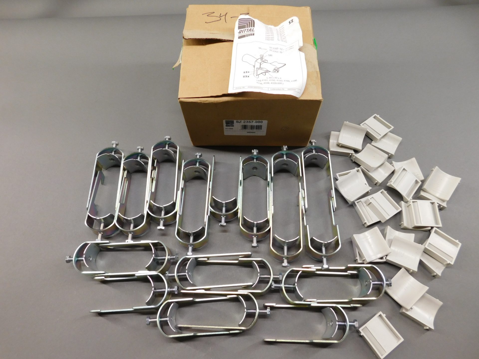 *Box of 25* Rittal SZ 2357.000 Cable Clamps 3438mm Fasten to Cable