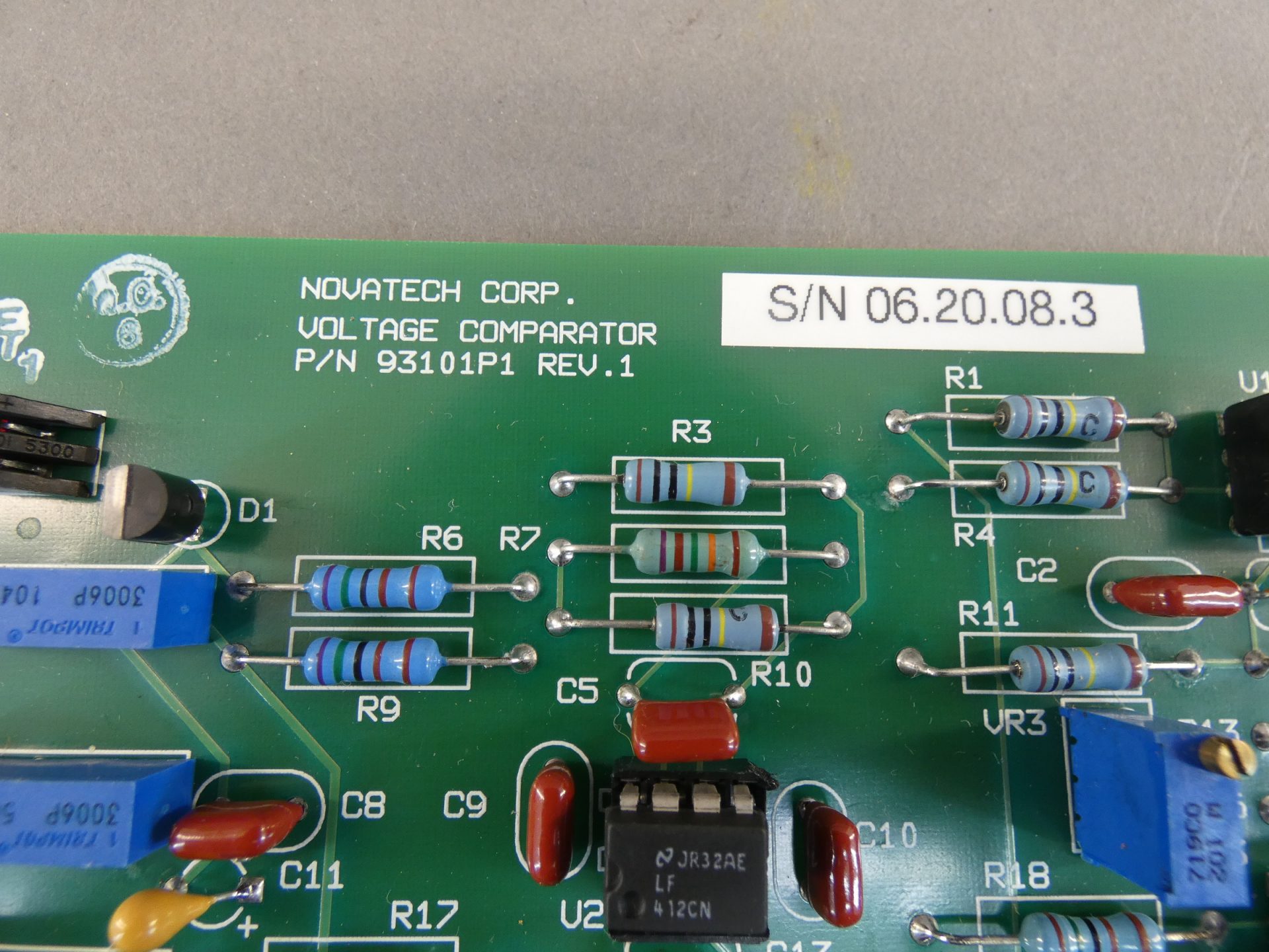 Novatech 93101P1 Voltage Comparator Board, REV.1 S/N 06.08.3 GPM Surplus