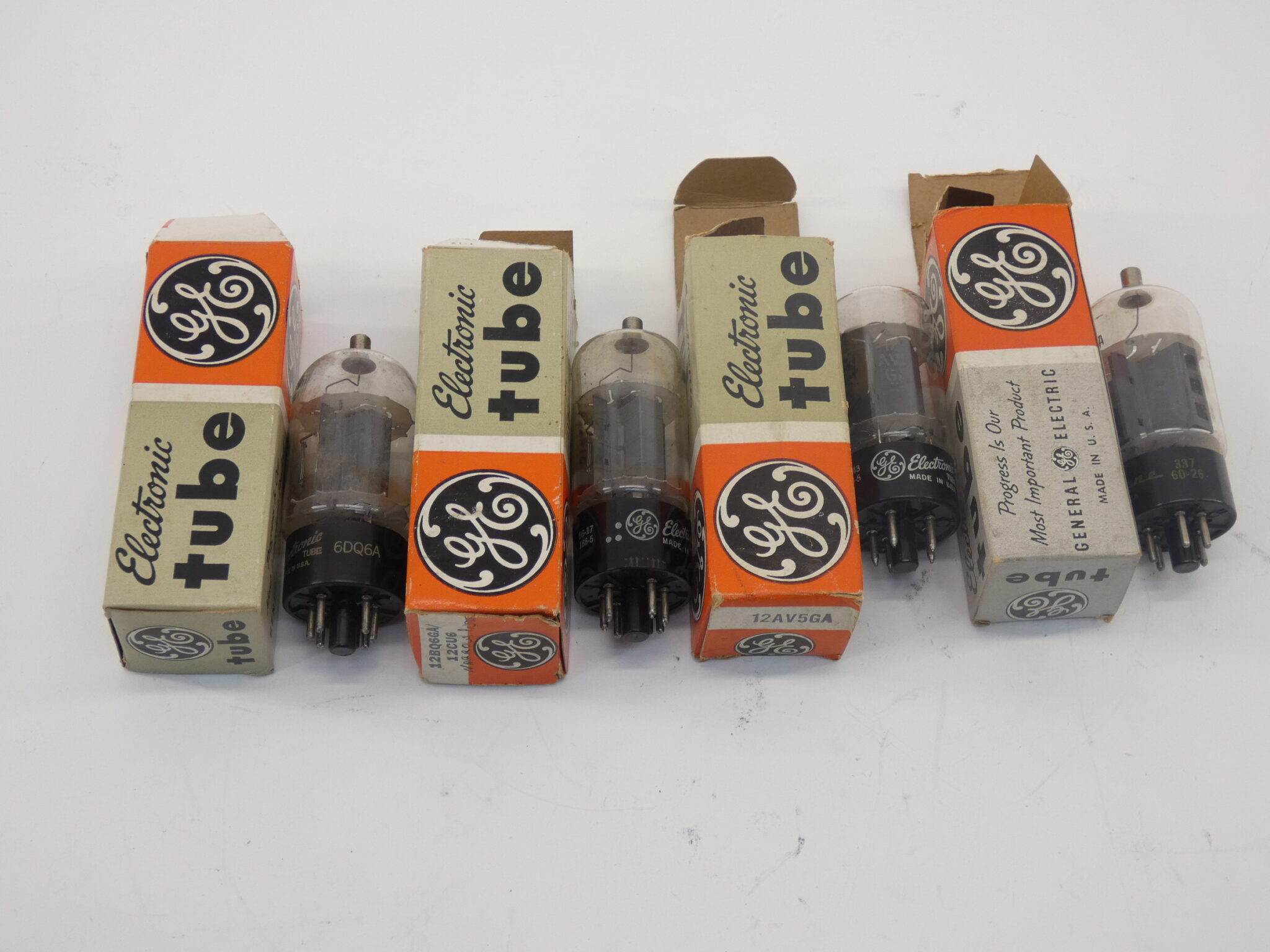 *Lot of 4* General Electric Vacuum Tubes, 12BQ6GA/12CU6, 12DQ6B