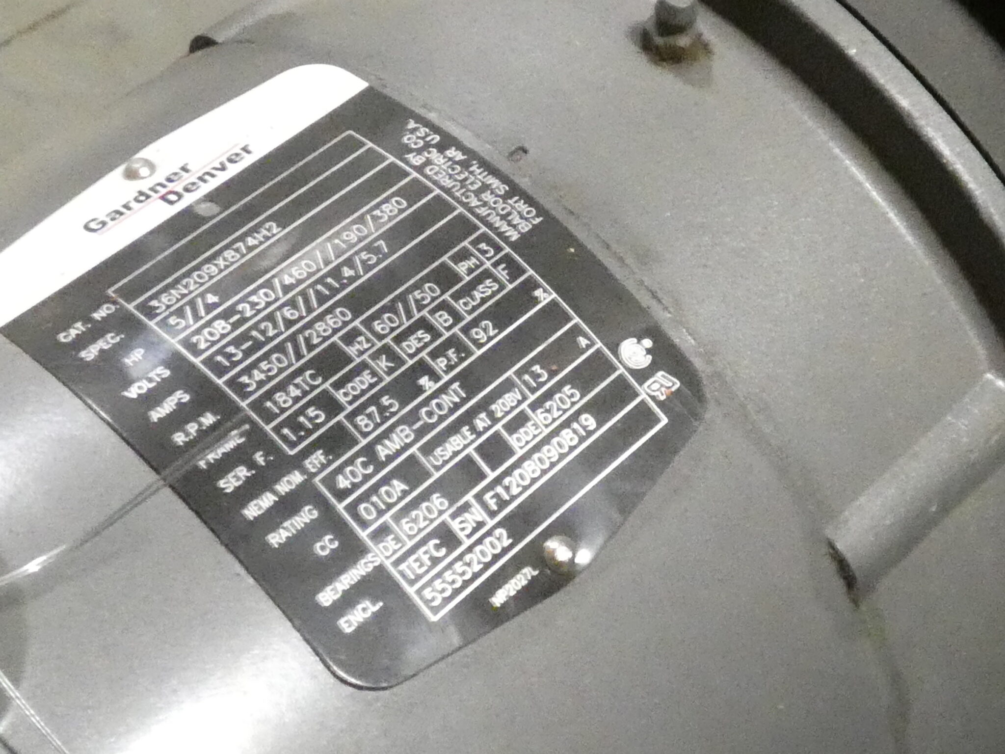 Gardner Denver CVLR 150 Dual Vacuum Pumps, W/ Tank, 5//4HP Baldor