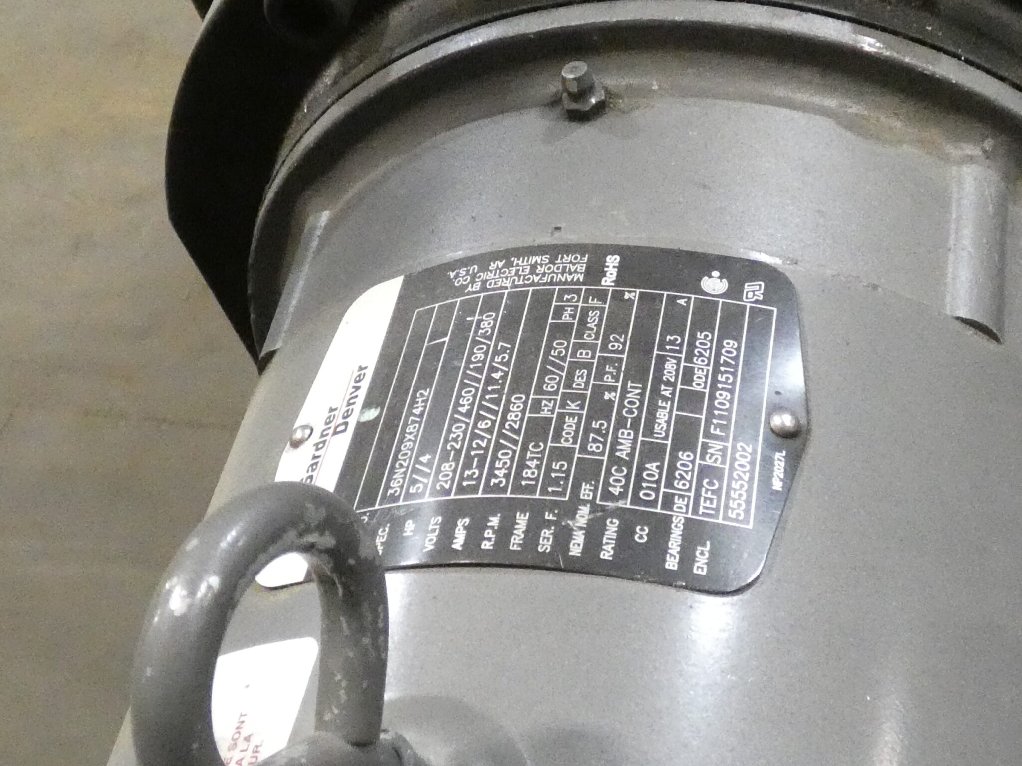 Gardner Denver CVLR 150 Dual Vacuum Pumps, W/ Tank, 5//4HP Baldor