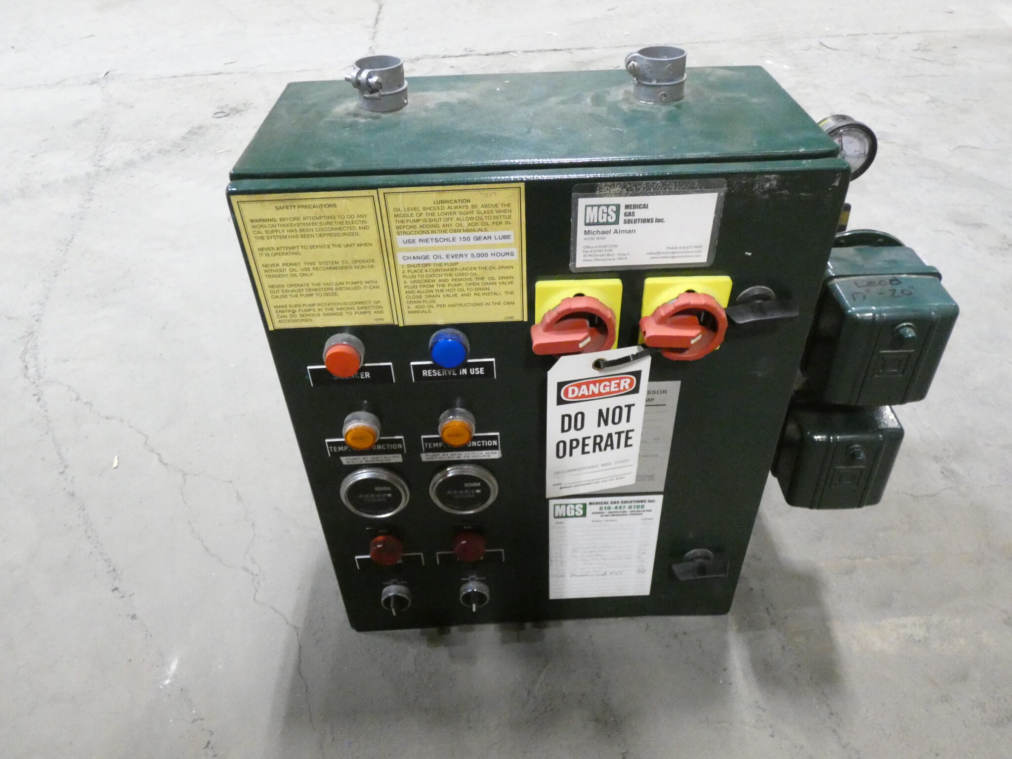 Gardner Denver CVLR 150 Dual Vacuum Pumps, W/ Tank, 5//4HP Baldor