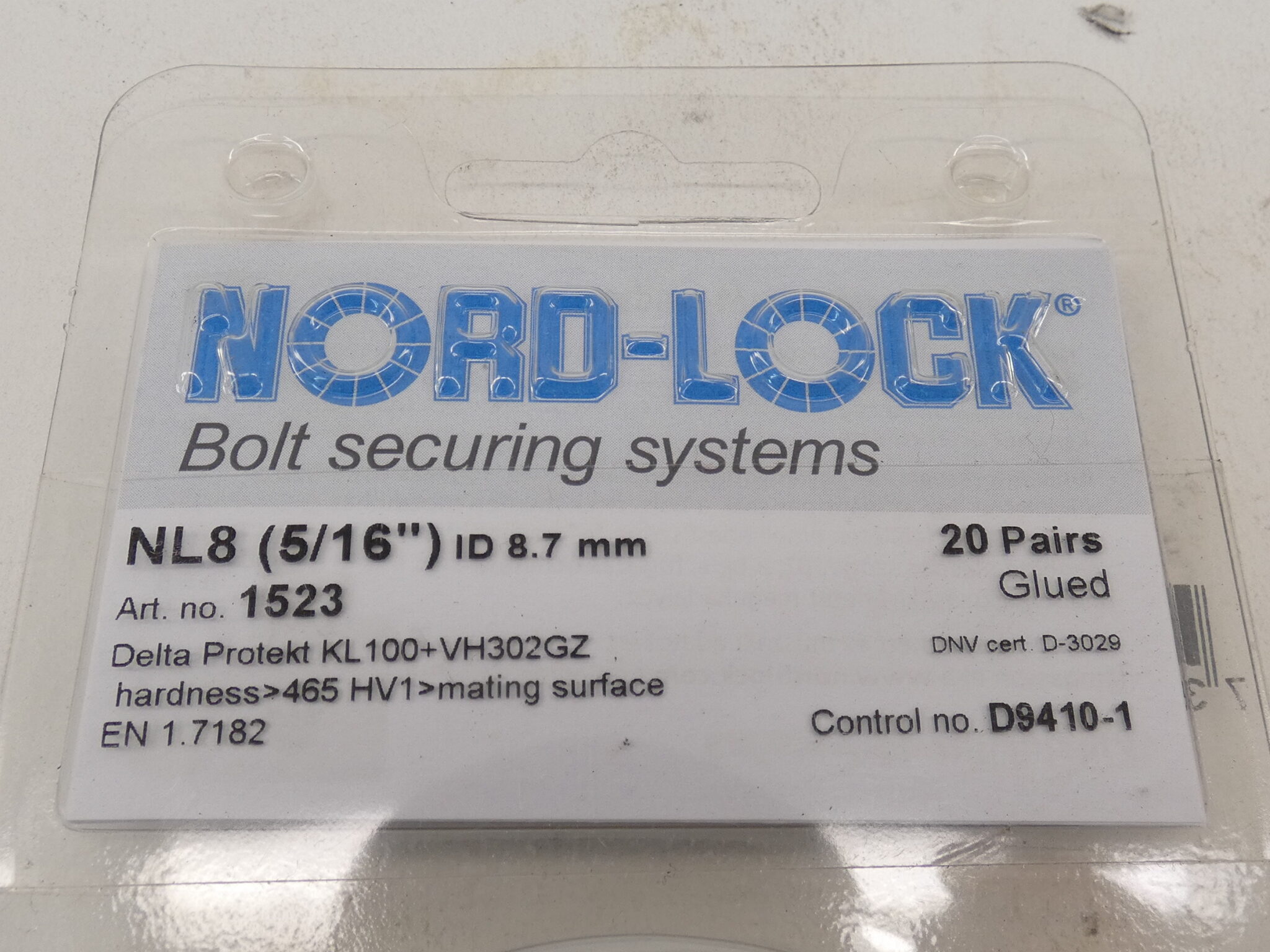 *Pack of 20* NordLock 1523 NL8 Wedge Locking Washer 5/16″ GPM Surplus