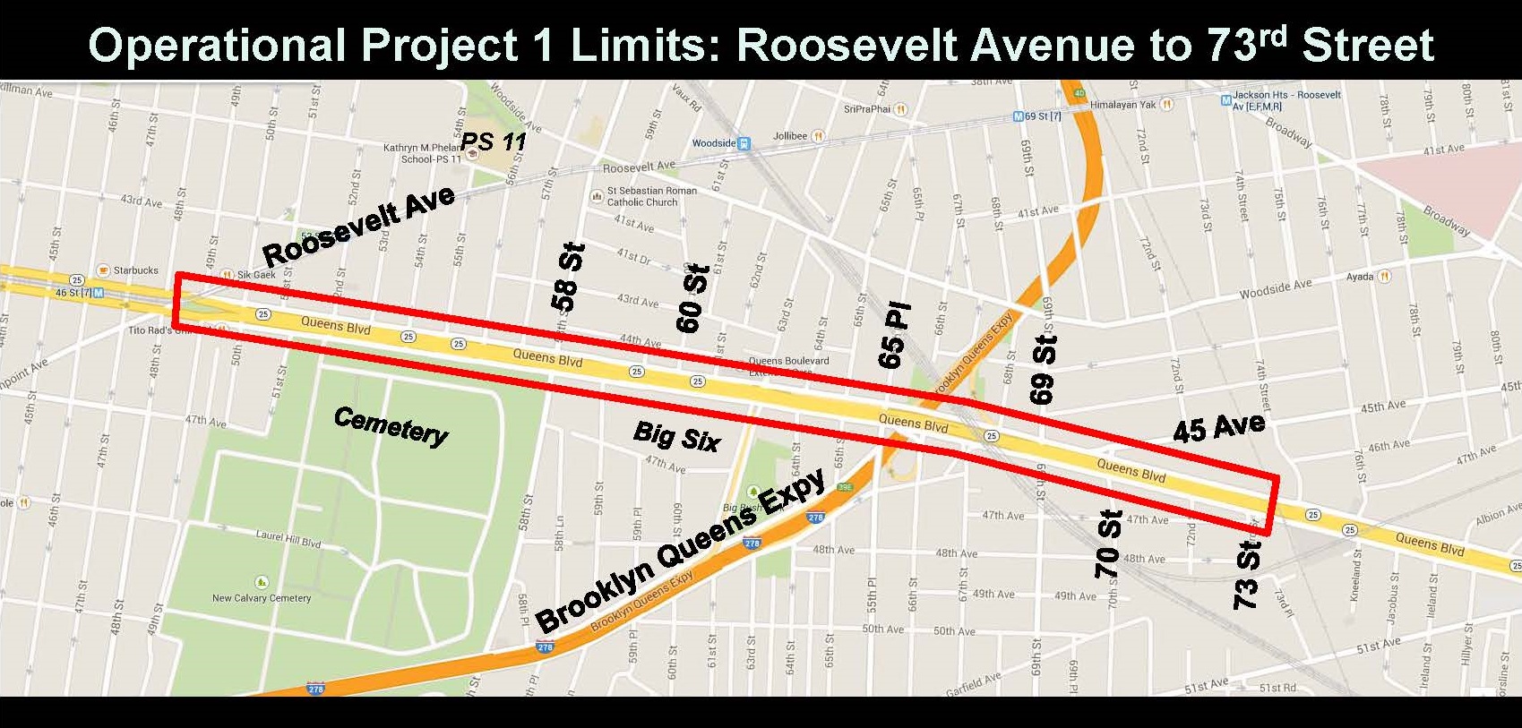 Roosevelt Ave to 73rd St Projects & Initiatives