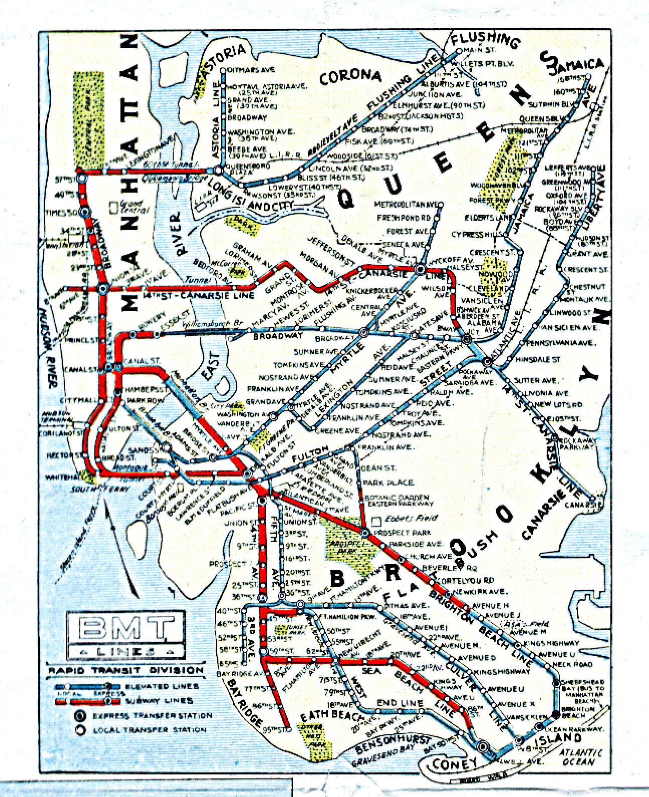Orig 1940s travel brochure NEW YORK CITY w/COLORFUL MAP.