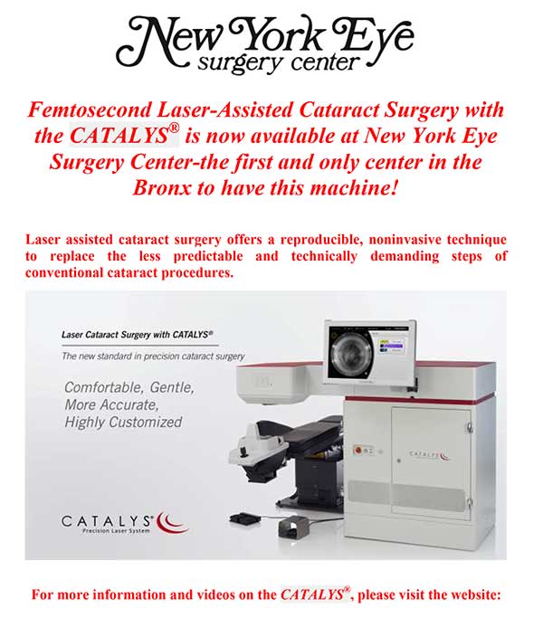 New York Eye Surgery Centerthe first and only center in the Bronx to have Femtosecond Laser
