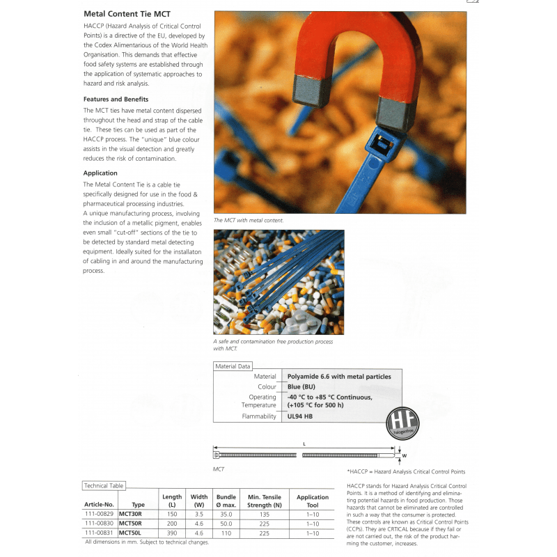 Metal Content Cable Ties