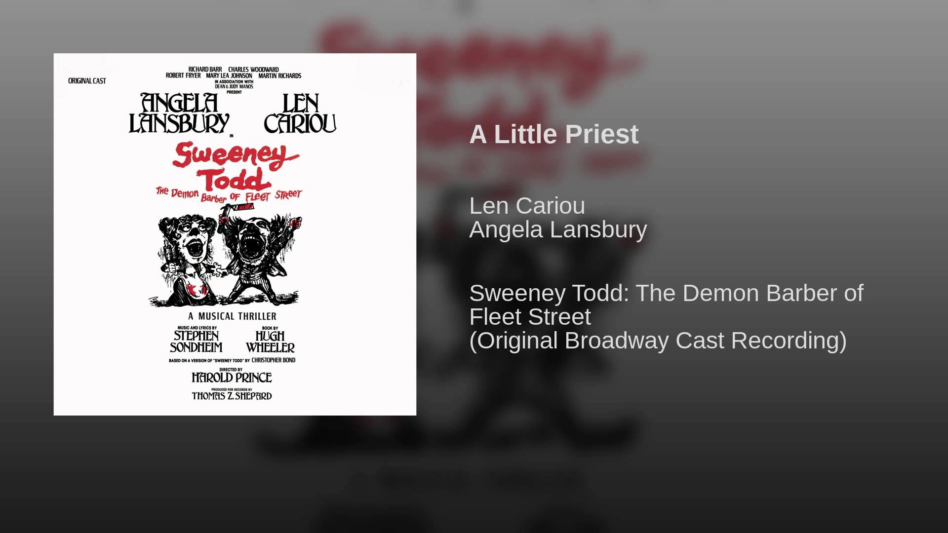 Stephen Sondheim A Little Priest NYFOS