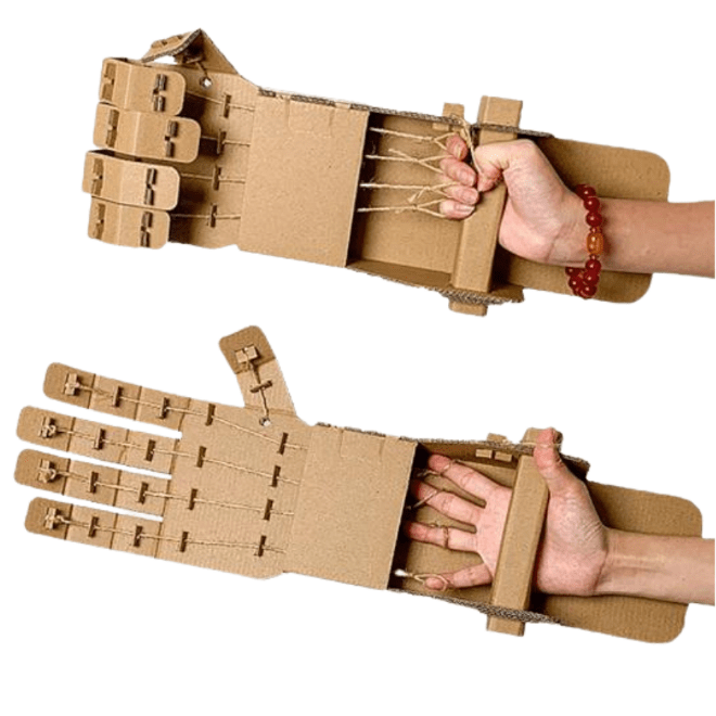 DIY Cardboard Mechanical Hand (RIGHT HAND ONLY) NYLAH NAILED IT