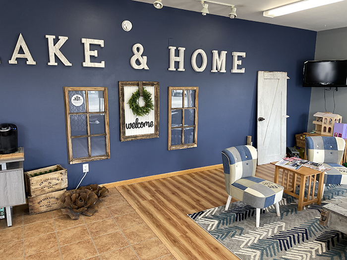 The inside of the Centennial Realty building in New York Mills features