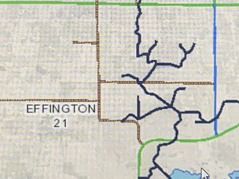 County Ditch 45 is located in Effington Township, west of Parkers Prairie.