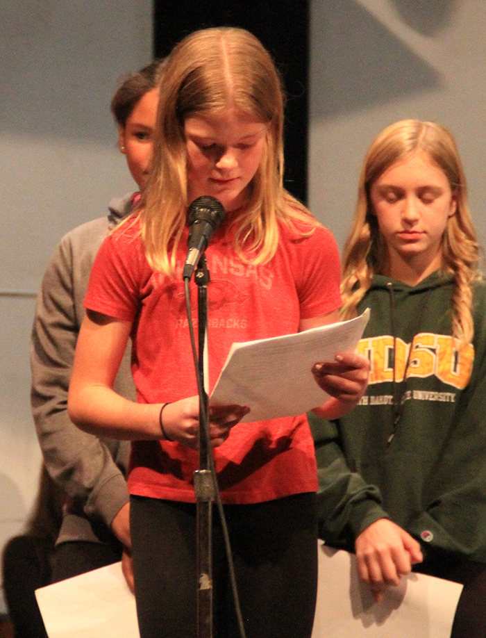 Autumn Salo was honored for her entry in the Patriot’s Pen at New York