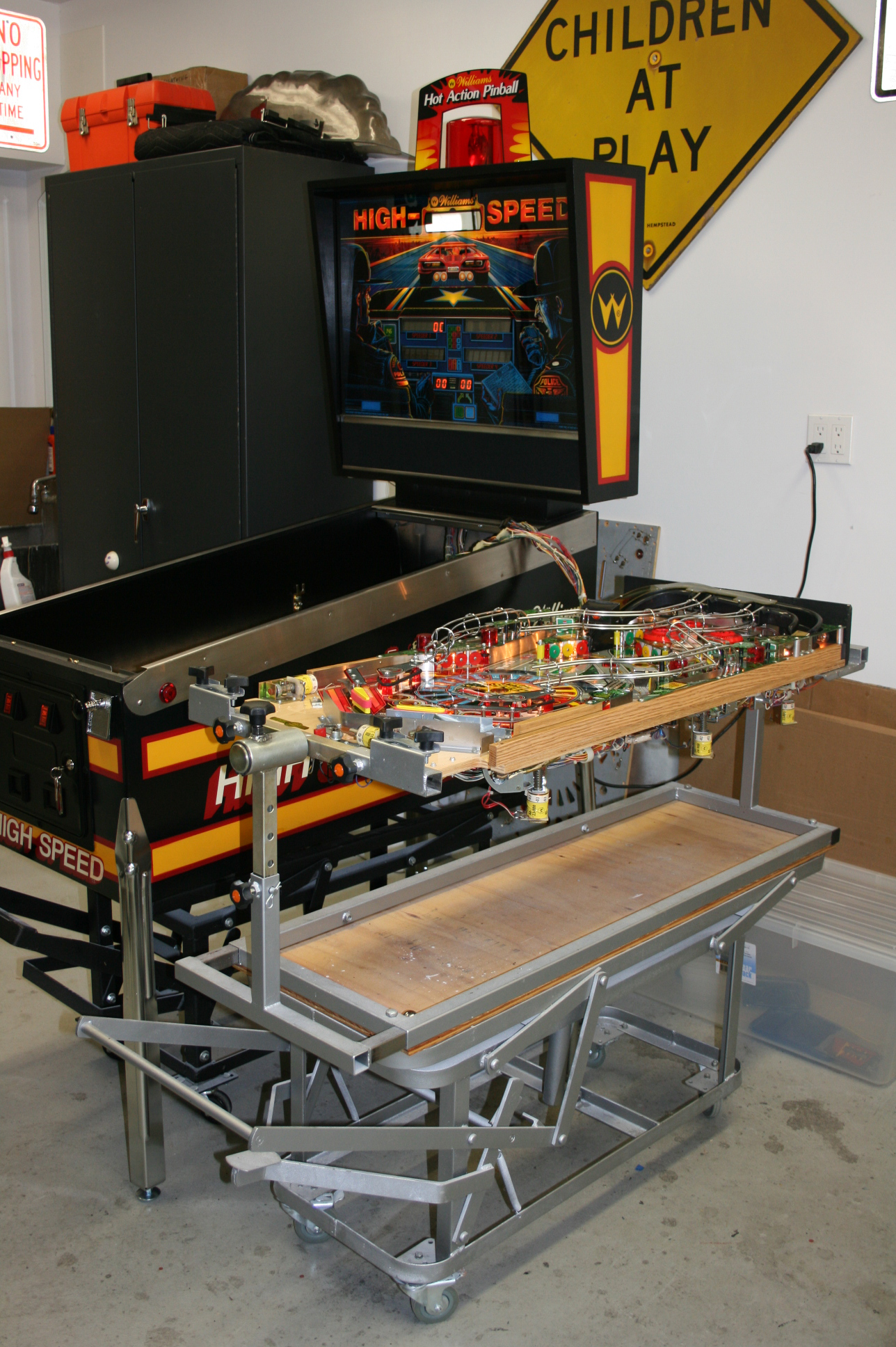 High Speed Playfield Rotisserie New York Pinball