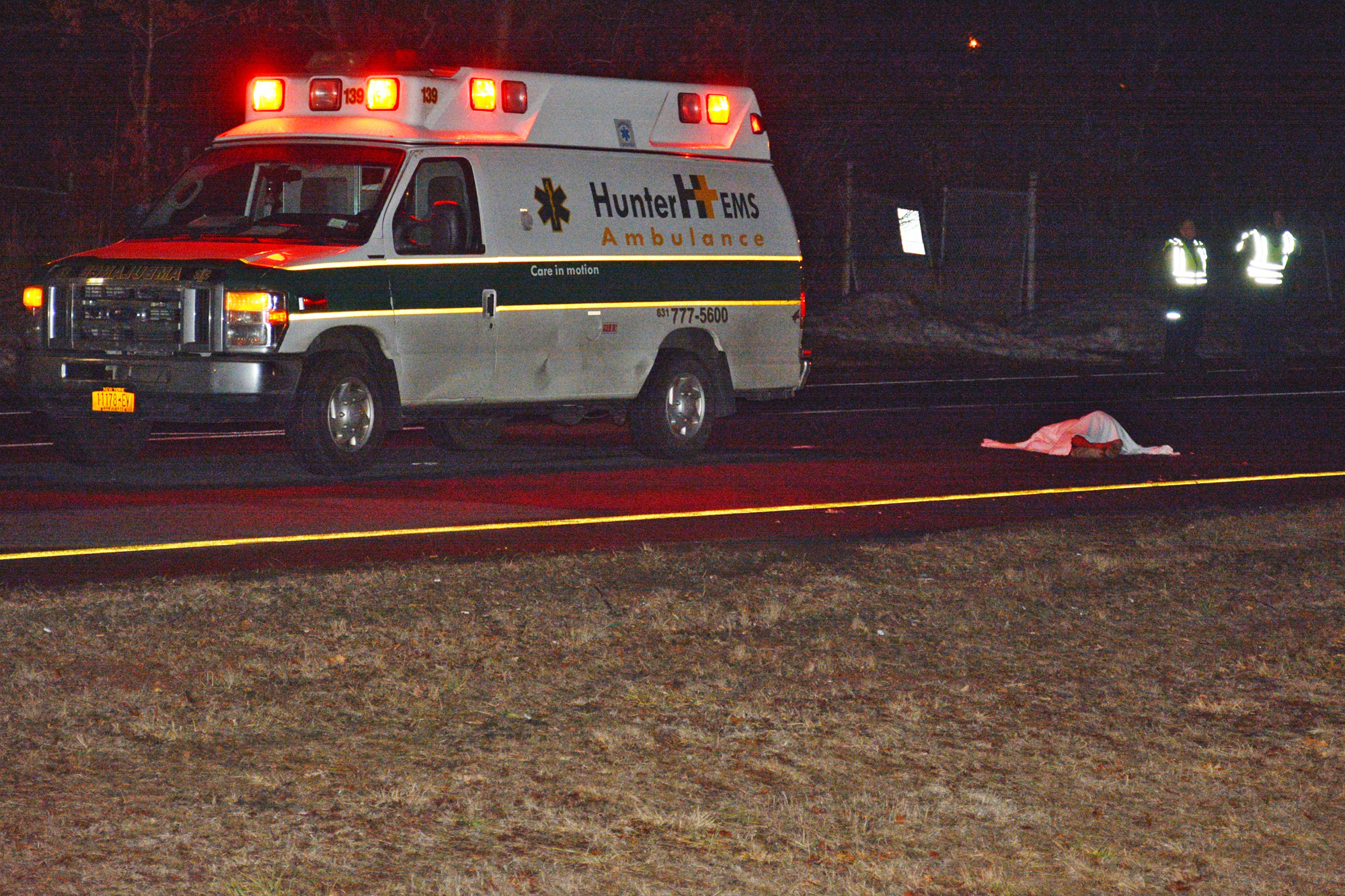 Patient jumps out of ambulance, is killed by car in hitandrun