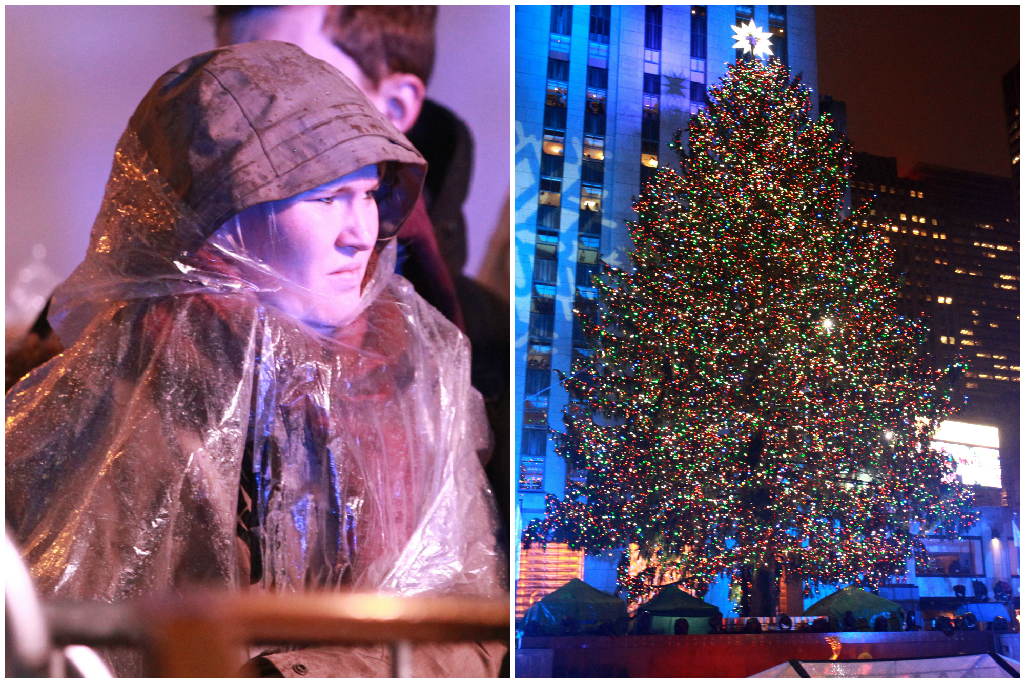 Rain, extra security ruin Rockefeller Christmas tree lighting