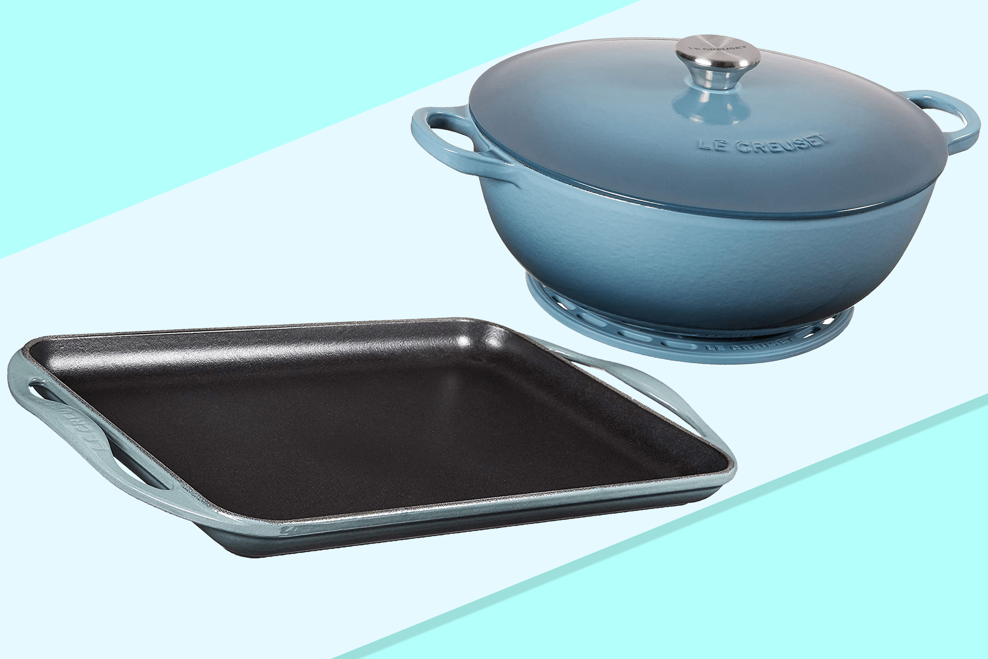 Le Creuset Amazon Prime Day deals chef's oven and skinny griddle