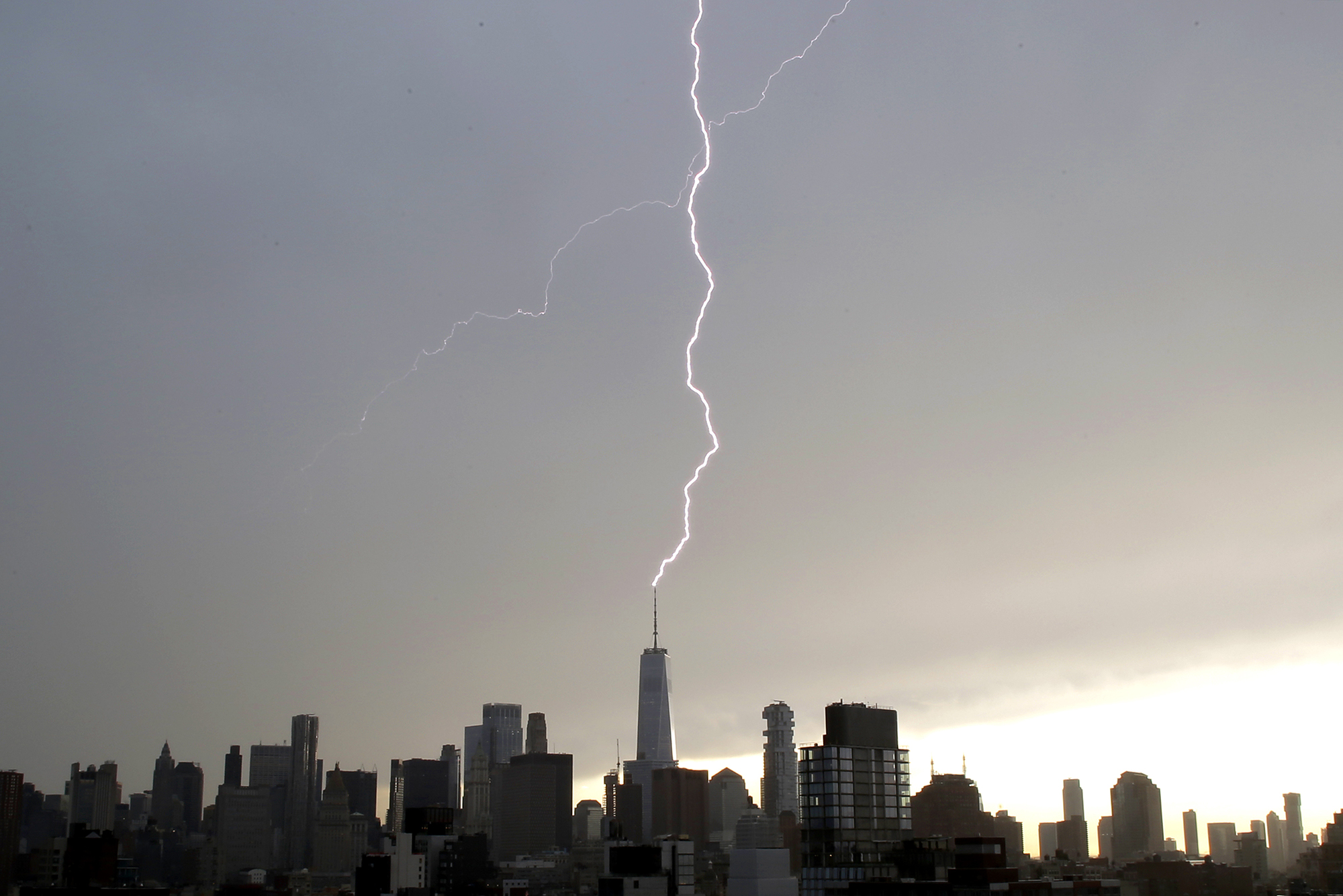 Lightning hits WTC just as weather report goes live
