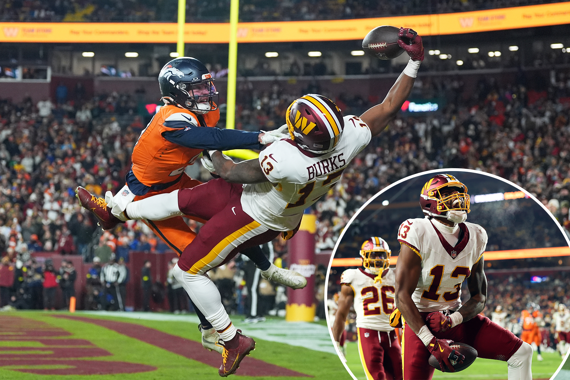 Commanders’ Treylon Burks wows NFL fans with incredible touchdown catch