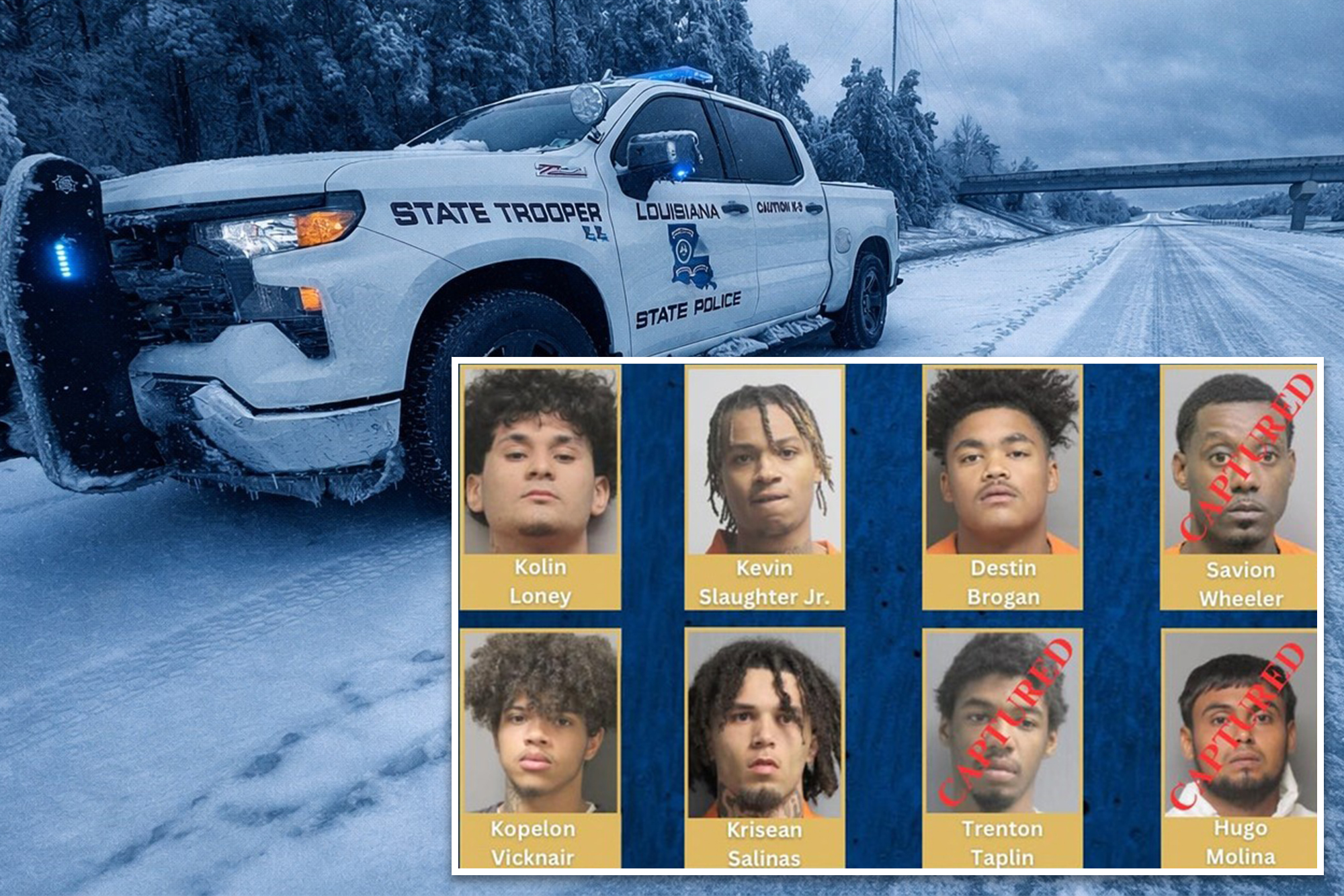 Cops launch frantic manhunt for violent offenders— including 3 murder suspects— who escaped Louisiana jail