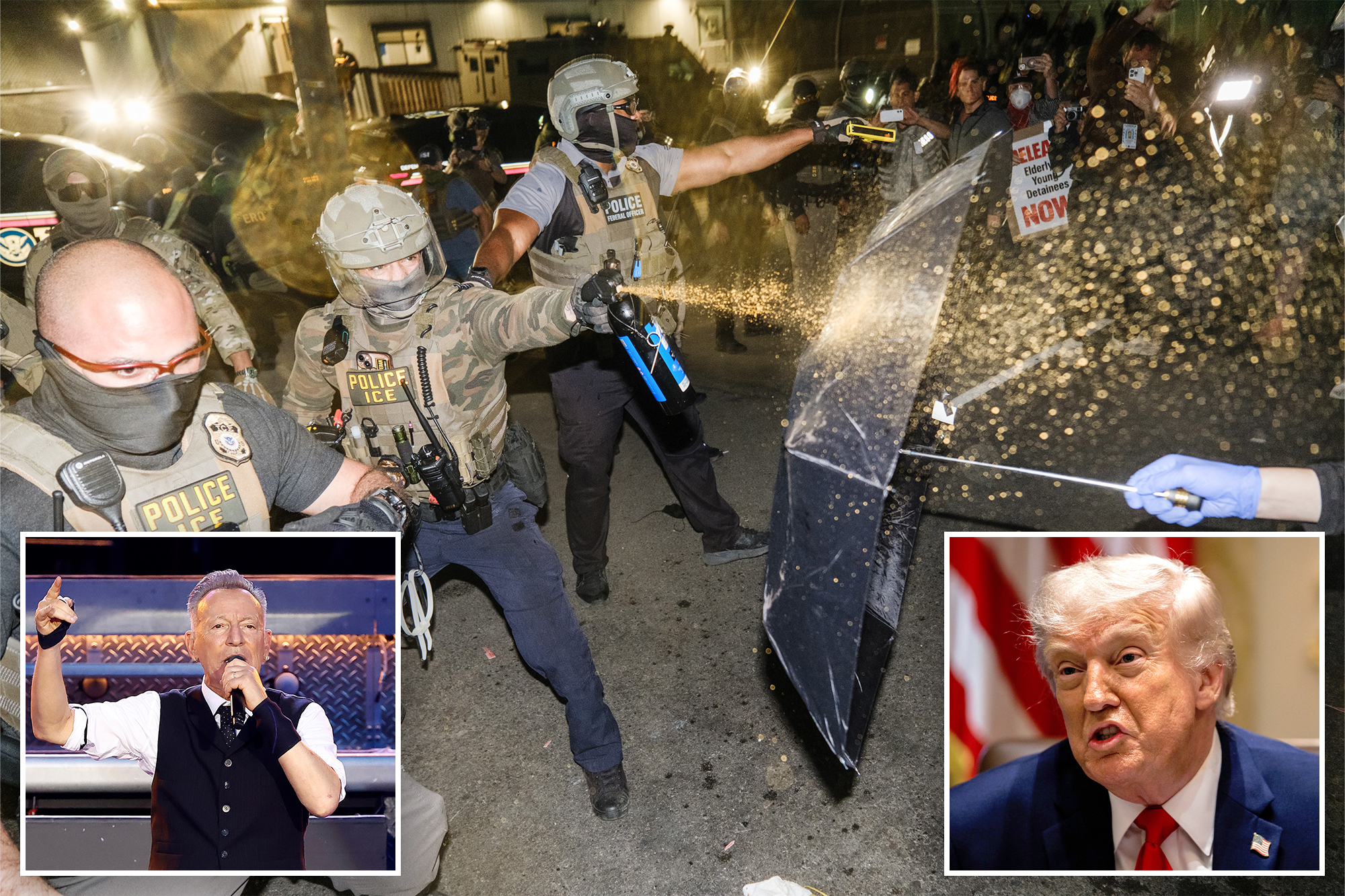 Bruce Springsteen halts gig to blast Newark’s Delaney Hall amid clashes between anti-ICE mob, feds
