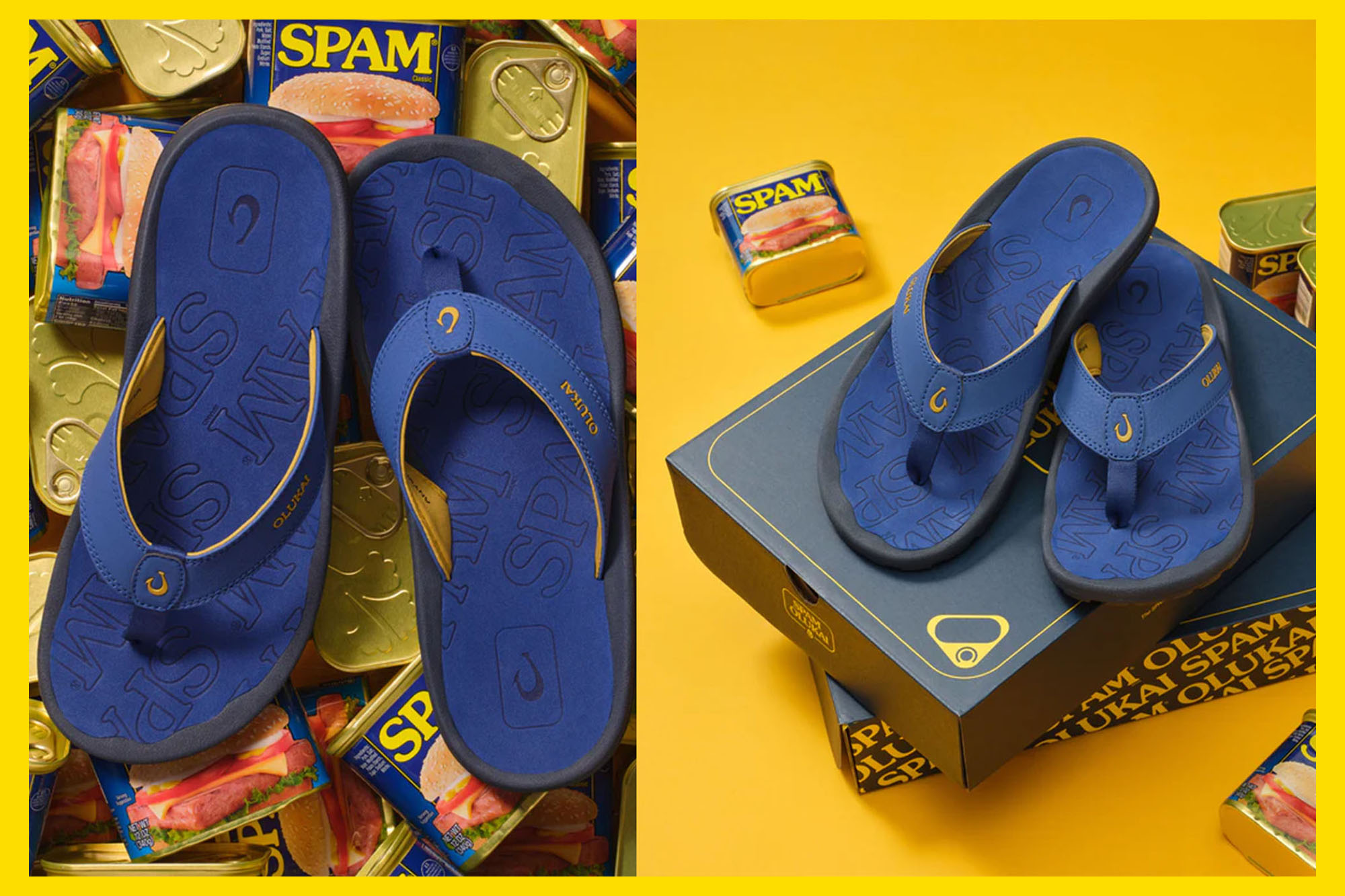 Your grandfather’s 1940s SPAM just got cool again with OluKai flip-flops