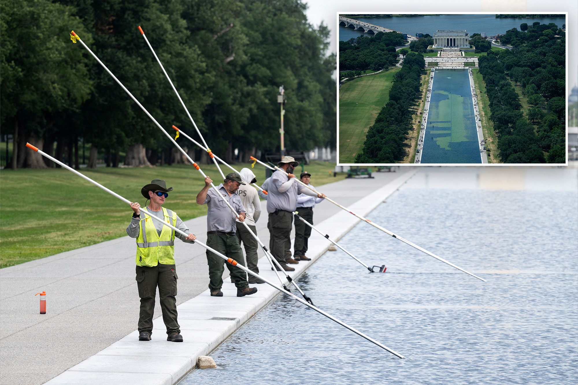 Trump admin will use same company to repair Reflecting Pool’s damaged liner, Burgum says: ‘Did a fantastic job’