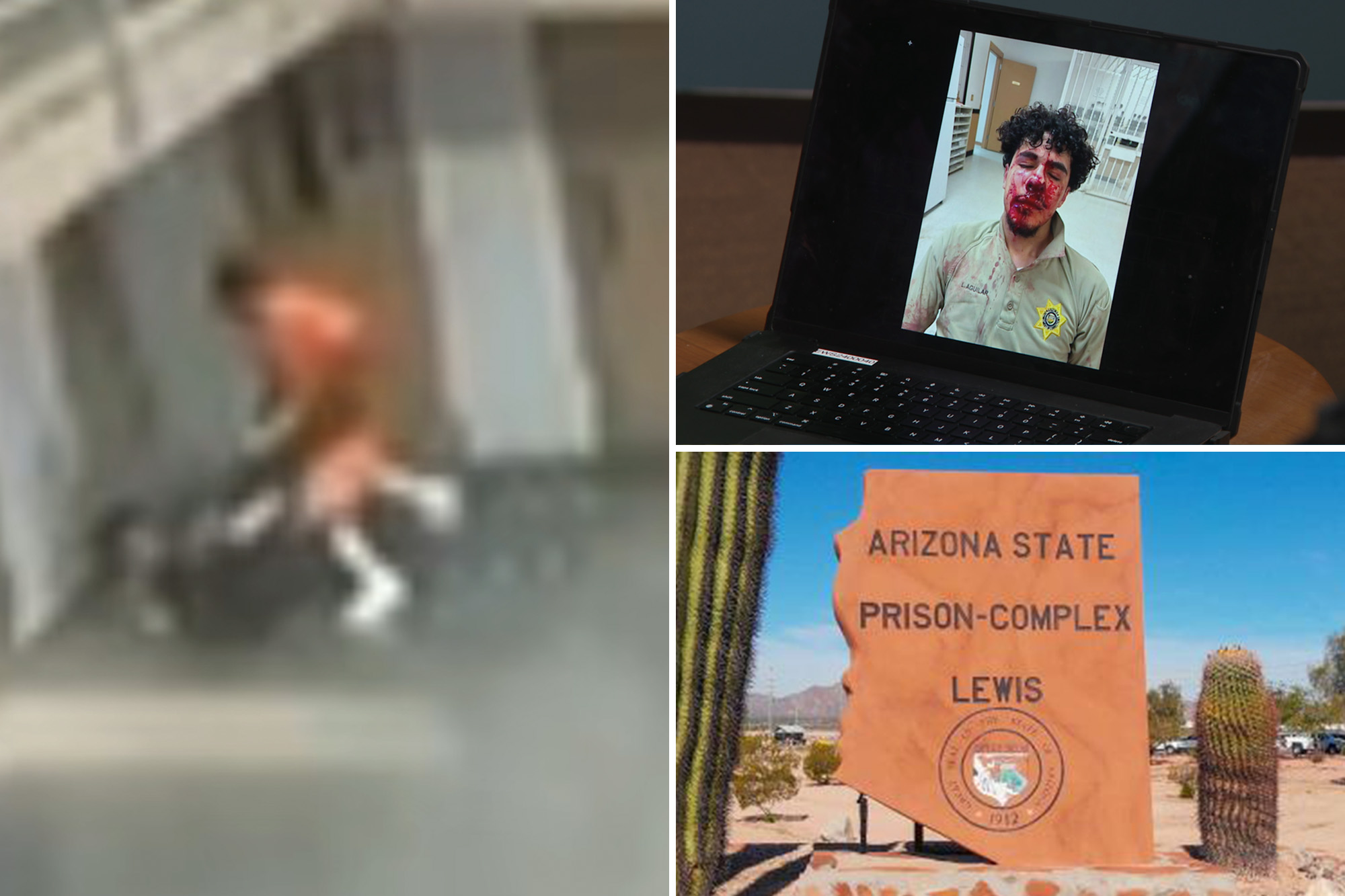 Leaked video shows moment officer sucker punched and beaten at Arizona’s ‘Jurassic Park’ prison