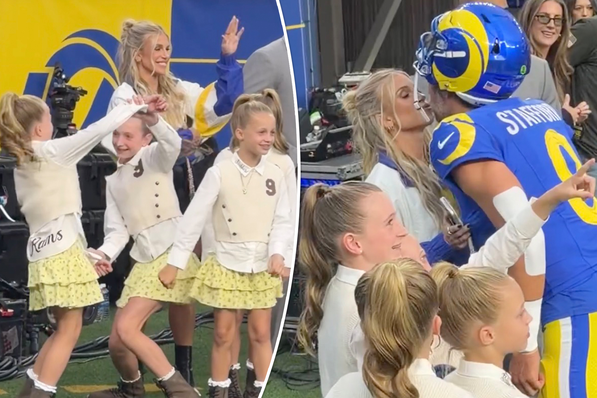 Matthew Stafford’s Sweet Family Kiss Before Rams’ Big Game Against Bills
